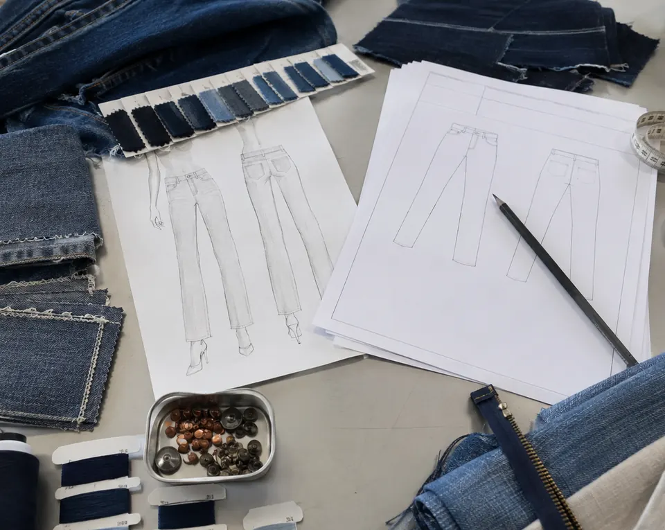Anonymous denim development brief with vintage reference and fabric direction
