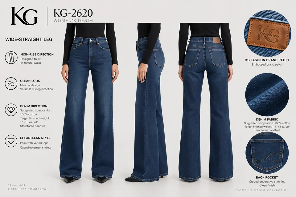 KG-2620 women’s high-rise wide-straight development board